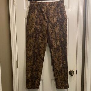 Gloria Vanderbilt Men's Brown Patterned Corduroy Pants